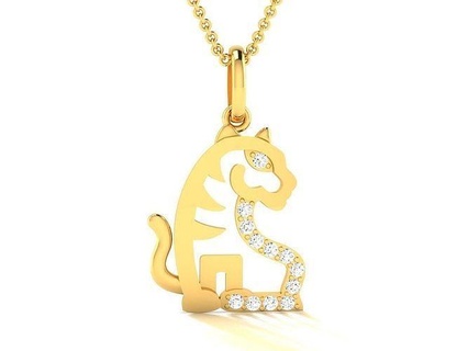 Solitär Anhänger Halskette Schmuck Diamant Silber Gold Sterling Weiß brillant druckbar Juwel Herz Liebe 3d print model - Mito3D