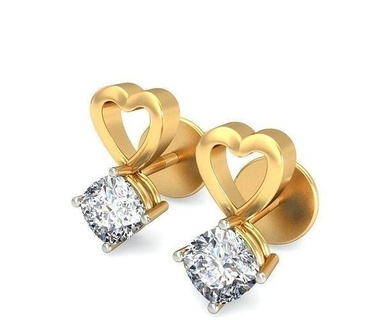 solitaire princess diamond earrings 3dm stl obj render details snowflake jewelry snow winter pendants ring diamonds gems classic brilliant pendant necklace gold beauty movable light 3d print model - Mito3D