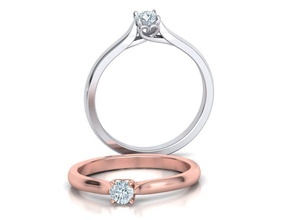 solitär versprechen ring 3dmodel mode diamant druckbar engagement 14k gold usa kanada europa deutschland belguim zart schmuck ringe 3d print model - Mito3D