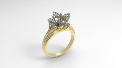 anel solitário jóias solitaire diamante brinco ouro a moda printable o engajamento branco gem brilhantes de da forma beleza jóia prata sterling casamento noivado anéis 3d print model - Mito3D