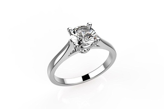 solitario squillare gioiello diamante fidanzamento gioielleria oro platino anelli 3d print model - Mito3D