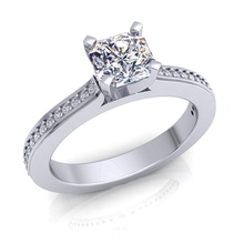 Solitaire yüzük mücevher düğün nişan yazdırılabilir elmas gümüş altın takı angagem moda sterlin beyaz güzellik kolye yüzükler 3d print model - Mito3D