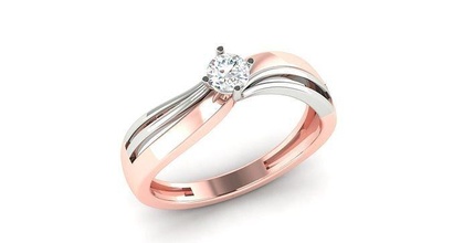 solitario anillo joyería joya oro imprimible brillante anillos diamante libra esterlina compromiso platino precioso lujo plata quilate 3d print model - Mito3D