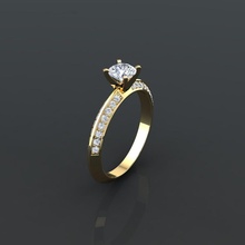 solitaire bague bijou engagement mariage bijoux diamant argent or engagem mode blanc sterling gemme pendentif Collier beauté anneaux pendentifs 3d print model - Mito3D