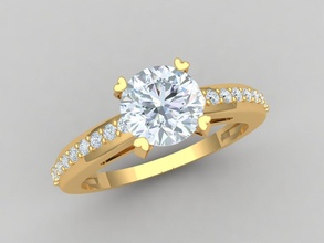 solitario squillare gioiello gemma Fidanzamento nozze gioielleria diamante argento engagement oro moda sterlina bianca brillante zaffiro bellezza anelli 3d print model - Mito3D