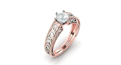 solitario squillare gioielleria oro stampabile brillante anelli diamante sterlina Fidanzamento platino prezioso lusso gemma argento carati splendente 3d print model - Mito3D