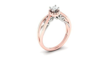 Solitär Ring Schmuck Gold druckbar brillant Ringe Diamant Sterling Engagement 3d print model - Mito3D