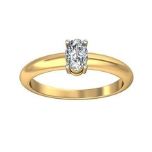 solitaire bague imprimable or bijoux anneaux mariage diamant sterling engagement bijou 3d print model - Mito3D