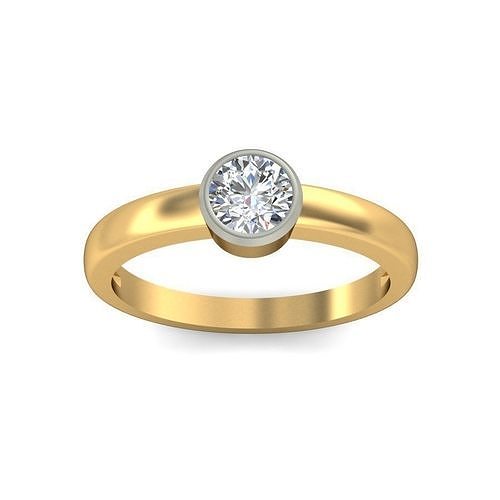 solitário anel imprimível ouro joalheria argolas casamento diamante esterlina noivado jóia jóias 3D print model - Mito3D