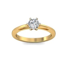 solitaire ring jewelry gold printable rings wedding diamond sterling engagement jewel jewellery 3d print model - Mito3D