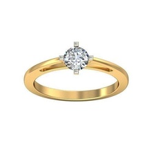 solitaire bague imprimable anneaux mariage sterling diamant or bijoux engagement bijou 3d print model - Mito3D