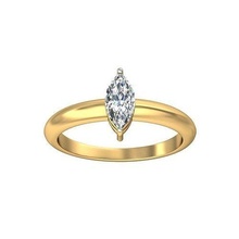 Solitär Ring druckbar Gold Schmuck Ringe Hochzeit Diamant Sterling Engagement Juwel 3d print model - Mito3D