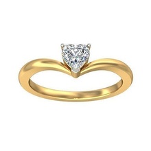 Solitär Ring druckbar Gold Schmuck Ringe Hochzeit Diamant Sterling Engagement Juwel Platin 3d print model - Mito3D