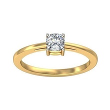 solitaire ring printable gold jewelry rings wedding diamond sterling engagement jewel jewellery 3d print model - Mito3D