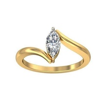 solitär ring druckbar gold schmuck ringe hochzeit diamant sterling engagement juwel 3d print model - Mito3D