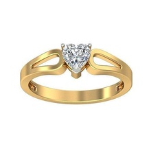 solitaire bague imprimable or bijoux anneaux mariage diamant sterling engagement bijou 3d print model - Mito3D