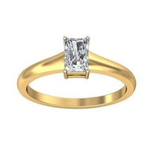 Solitär Ring druckbar Gold Schmuck Ringe Hochzeit Diamant Sterling Engagement Juwel 3d print model - Mito3D