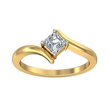 solitär ring druckbar gold schmuck ringe hochzeit diamant sterling engagement juwel 3d print model - Mito3D