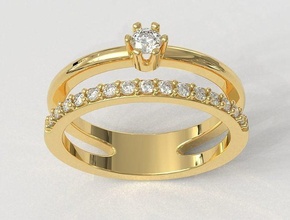 solitario squillare anelli nozze diamante diamanti Fidanzamento gioielleria oro argento gruppo musicale 3d print model - Mito3D