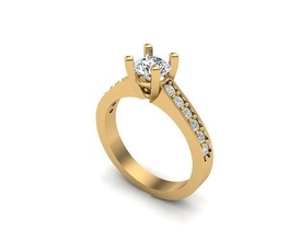 solitario squillare gioielleria oro diamante moda bellezza gemma brillante argento illuminazione bianca luce sterlina anelli 3d print model - Mito3D
