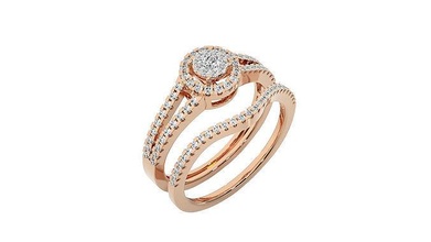 solitaire bague bijoux or imprimable brillant anneaux diamant sterling engagement platine précieux luxe gemme argent carat 3d print model - Mito3D