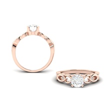 solitaire ring la joyería gem matrimonio de oro imprimible los anillos 3d print model - Mito3D