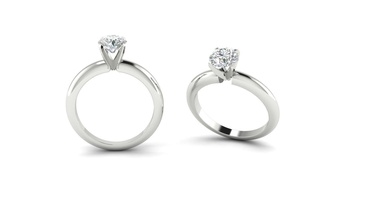 solitär ring gold schmuck silber diamant juwel hochzeit engagement platin sterling ringe 3d print model - Mito3D