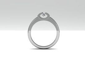 anello solitario gioielli gioiello diamante solitaire di fidanzamento oro moda moderna carattere umana donna diamanti anelli 3d print model - Mito3D