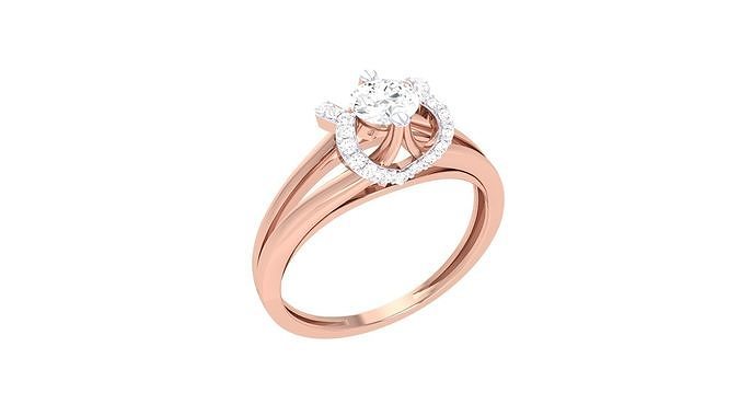 solitaire ring - 29 rings printable diamond platinum gem brilliant wedding engagement jewel jewellery silver jewelry 3D print model - Mito3D