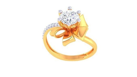 solitaire bague 7 anneaux imprimable diamant platine gemme brillant mariage engagement bijou bijoux argent Jaune or blanc sterling 3d print model - Mito3D