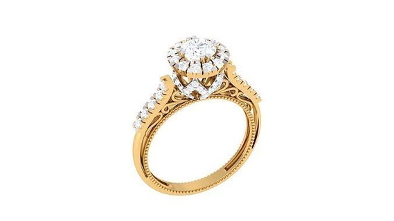 Solitär Ring 9 Ringe druckbar Diamant Platin Juwel brillant Hochzeit Engagement Schmuck Silber Sterling 3d print model - Mito3D