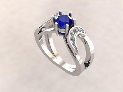 solitario squillare 0064 oro diamante spianare gioielleria argento produzione moda design Fidanzamento gemma stampabile sterlina braccialetto cubano orecchino collana pendente anelli braccialetti 3d print model - Mito3D