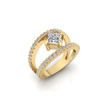 solitario anillo 10 joyería joya anillos mujer boda colección precioso abultar diamante compromiso diamantes oro moda 3d print model - Mito3D