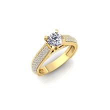 solitario anillo 11 joyería joya anillos mujer boda colección precioso abultar diamante compromiso diamantes oro moda 3d print model - Mito3D