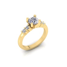solitario anillo 12 joyería joya anillos mujer boda colección precioso abultar diamante compromiso diamantes oro moda 3d print model - Mito3D