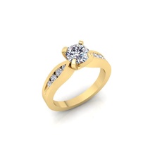 solitaire bague 14 bijoux anneaux femme mariage collection précieux masse diamant engagement fiançailles or mode 3d print model - Mito3D
