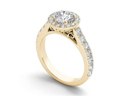 Solitär Ring 15 Ringe Diamant Gold Schmuck druckbar Engagement Diamanten Rose Weiß wunderschönen Hochzeit 3d print model - Mito3D