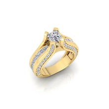 solitario squillare 17 gioielleria anelli womenring nozze collezione prezioso massa diamante fidanzamento anello fidanzamento diamanti oro moda 3d print model - Mito3D