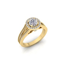 Solitaire yüzük 19 takı yüzükler kadın düğün Toplamak değerli toplu elmas nişan yüzüğü Elmas tek taş altın moda 3d print model - Mito3D