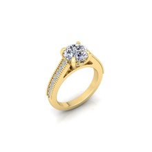solitaire bague 22 bijoux anneaux femme mariage collection précieux masse diamant engagement fiançailles or mode 3d print model - Mito3D