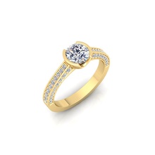 solitaire bague 31 bijoux anneaux femme mariage collection précieux masse diamant engagement fiançailles or mode 3d print model - Mito3D