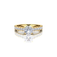solitario anillo 3 joyería joya anillos mujer Boda colección precioso abultar diamante compromiso diamantes oro Moda 3d print model - Mito3D