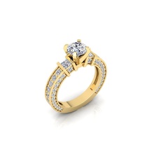 solitaire bague 3d impression modèle bijoux anneaux femme mariage collection précieux masse diamant engagement fiançailles or mode 3d print model - Mito3D