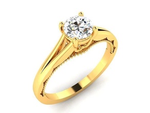solitario anillo 3dm oro plata tú imprimible boda dior compromiso moda lujo anillos diamantes brillante joyería joya cosmético perfume 3d print model - Mito3D