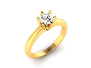 solitario anillo 3dm boda compromiso joyería imprimible oro joya novia novio anillos banda pareja platino bandas matrimonio silueta diamante 3d print model - Mito3D