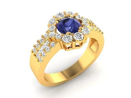 solitario squillare 3dm stl fbx obj render dettagli anelli signore womans diamante donna Fidanzamento rubino Smeraldo blu zaffiro donne gioielleria 3d print model - Mito3D