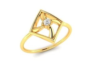 solitario anillo 3dm stl obj fbx detalles 3dprinted diseño Moda oro dorado joya joyería impresión imprimible prototipos anillos plata flor diamante 3d print model - Mito3D