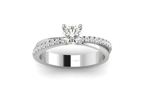 solitario anillo 3dm stl obj fbx detalles platino joyería joya precioso compromiso lujo plata imprimible libra esterlina oro Moda brillante diamante belleza anillos 3d print model - Mito3D