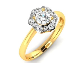 solitario anillo 3dm stl obj fbx detalles 3dprinted diseño Moda oro dorado joya joyería impresión imprimible prototipos anillos plata diamante compromiso 3d print model - Mito3D