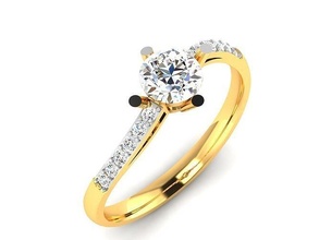 solitario anillo 3dm stl obj fbx detalles 3dprinted diseño Moda oro dorado joya joyería impresión imprimible prototipos anillos plata compromiso diamante 3d print model - Mito3D